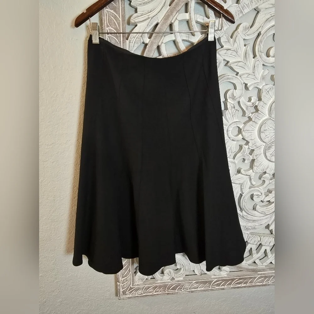 Michael Kors Women's Black A Line Flared Skirt Classy Business Casual Size 8